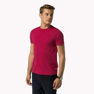 Tommy Hilfiger pánské fuchsiové tričko Stretch - XL (651)